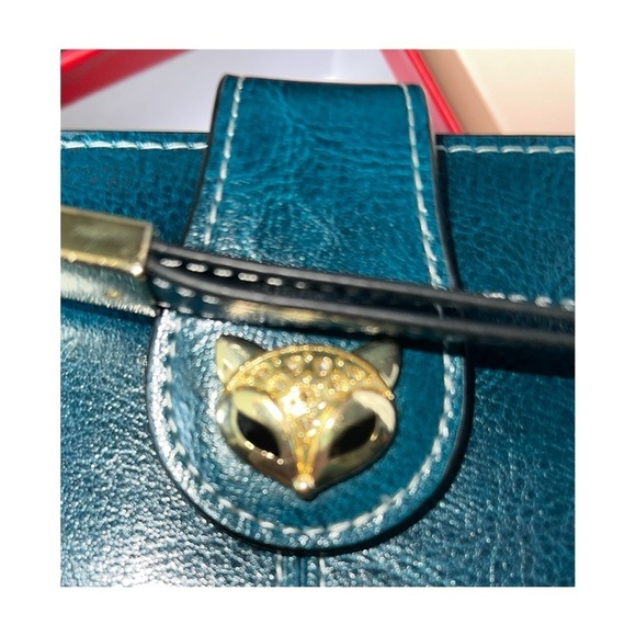 Foxer - Fox Lovers - RFID Blocking Wallet Wristlet - Teal Green - Picture 3 of 8